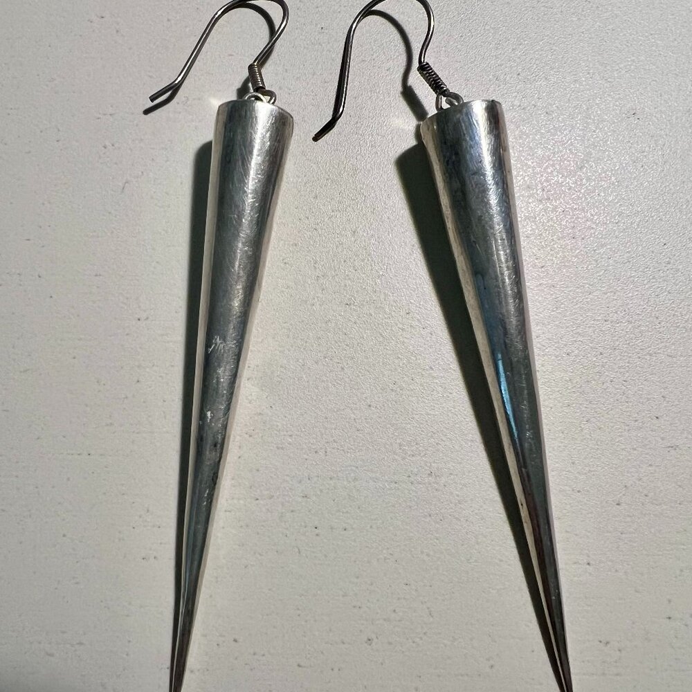 Sterling Spike Drop Earrings
